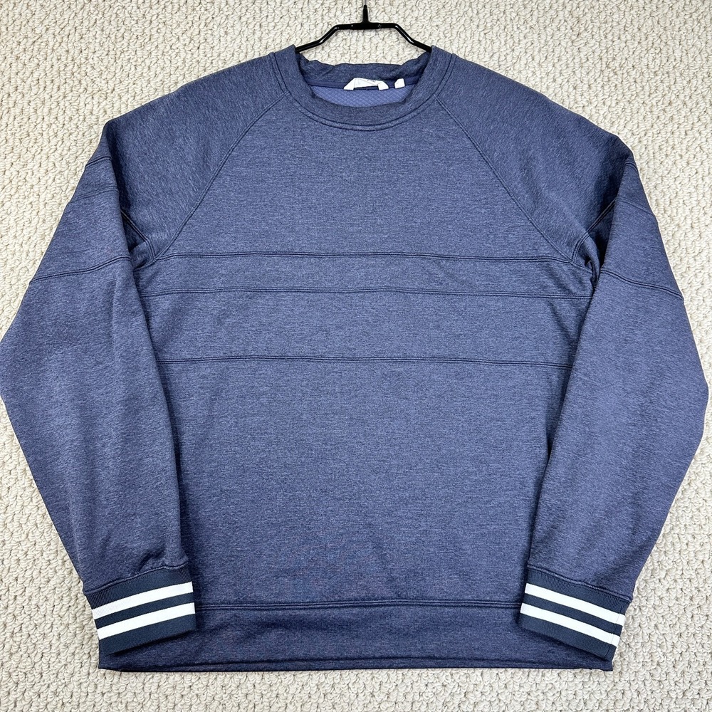Cotopaxi Sweatshirt Mens M Slate Gray Stripe Bandera Crew Pullover Grid Fleece